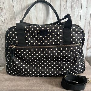 Kate Spade Black and White Polka Dot Travel Bag